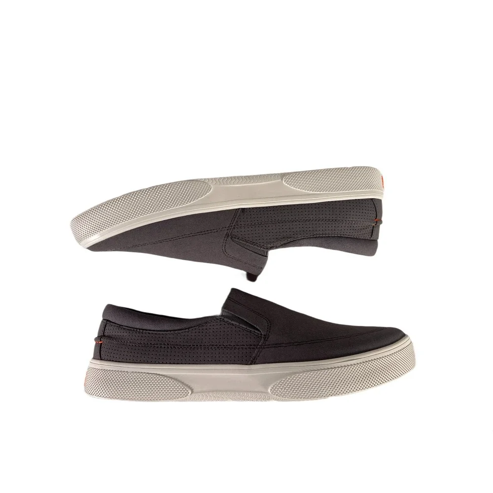 Men's Sperry Halyard Plush step‎ Slip On Canvas Boat shoe Sneaker Gray 11.5